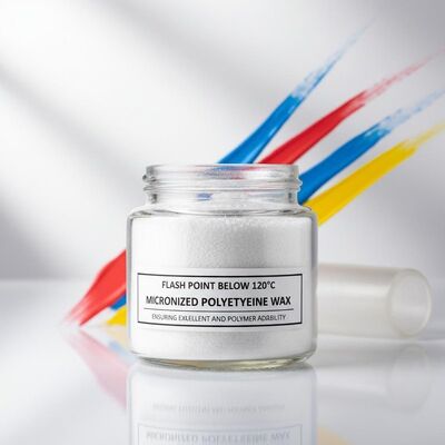 Temperatura zapłonu poniżej 120°C Mikronizowany wosk polietylenowy zapewniający doskonałą stabilność termiczną stosowany w farbach i dodatkach polimerowych