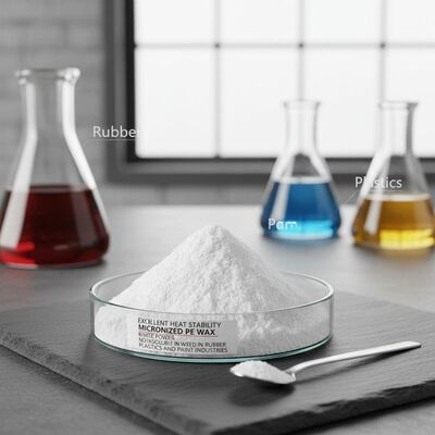 Doskonała stabilność termiczna mikronizowany wosk PE biały proszek nierozpuszczalny w wodzie stosowany w przemyśle gumowym, tworzyw sztucznych i farb